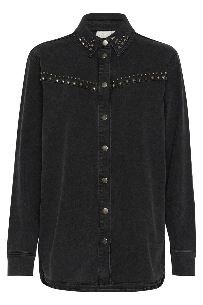KAFFE Louisa Denim Skjorte Washed Sort