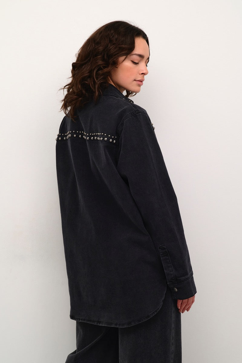 KAFFE Louisa Denim Skjorte Washed Sort