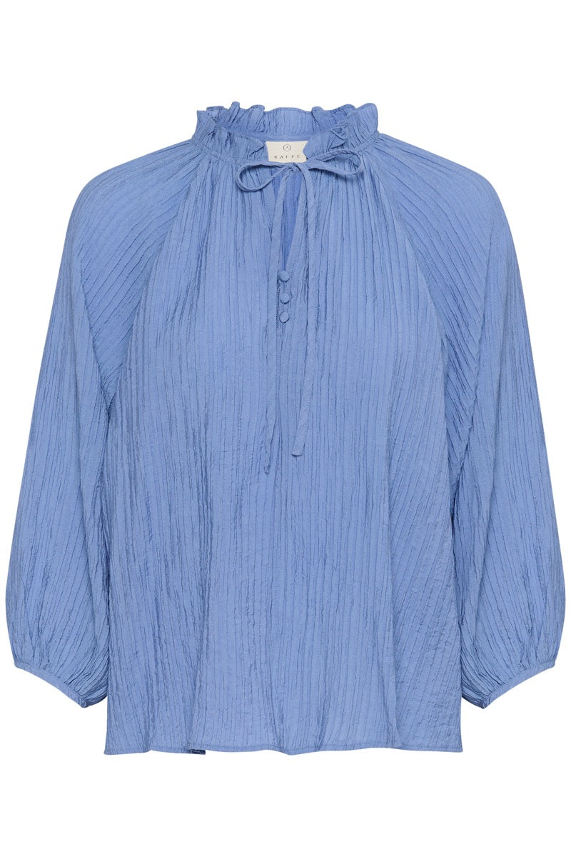 KAFFE Lianna Bluse Ebb And Flow Blå