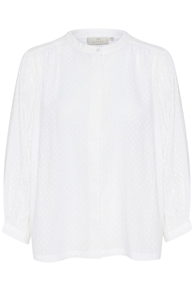 KAFFE Roca Bluse Chalk Hvid