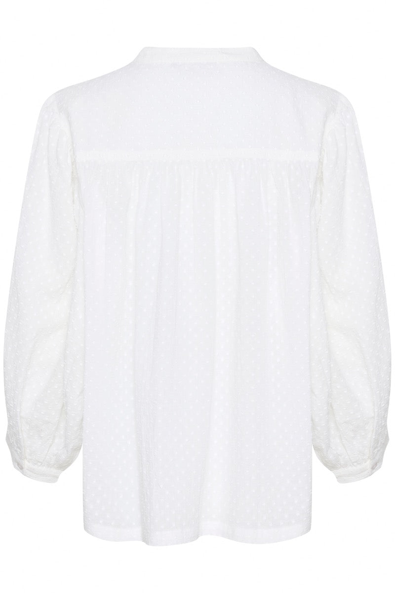 KAFFE Roca Bluse Chalk Hvid
