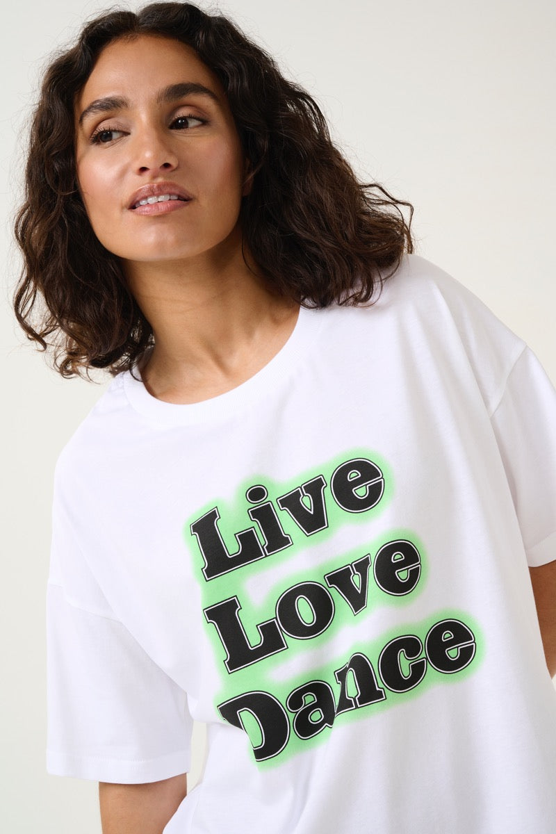 KAFFE Ellen T-shirt Optical Hvid