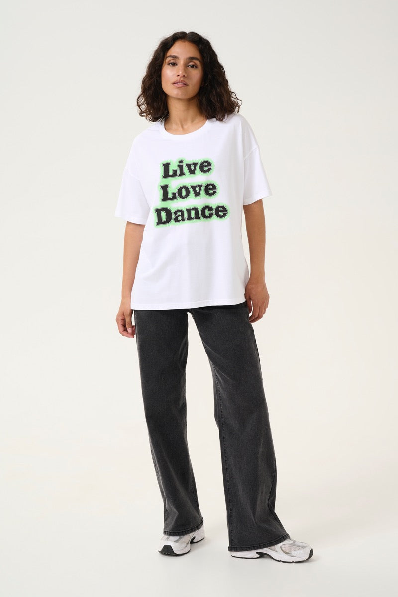 KAFFE Ellen T-shirt Optical Hvid