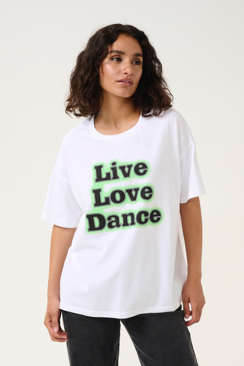 KAFFE Ellen T-shirt Optical Hvid