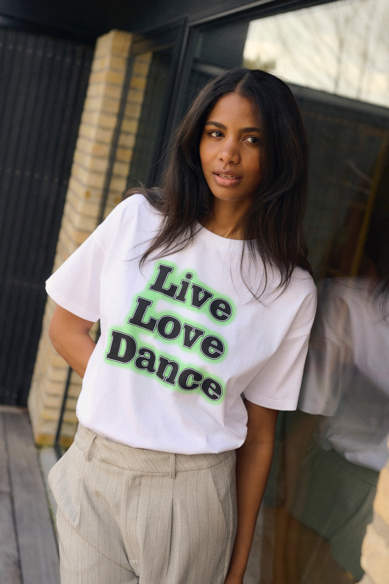 KAFFE Ellen T-shirt Optical Hvid