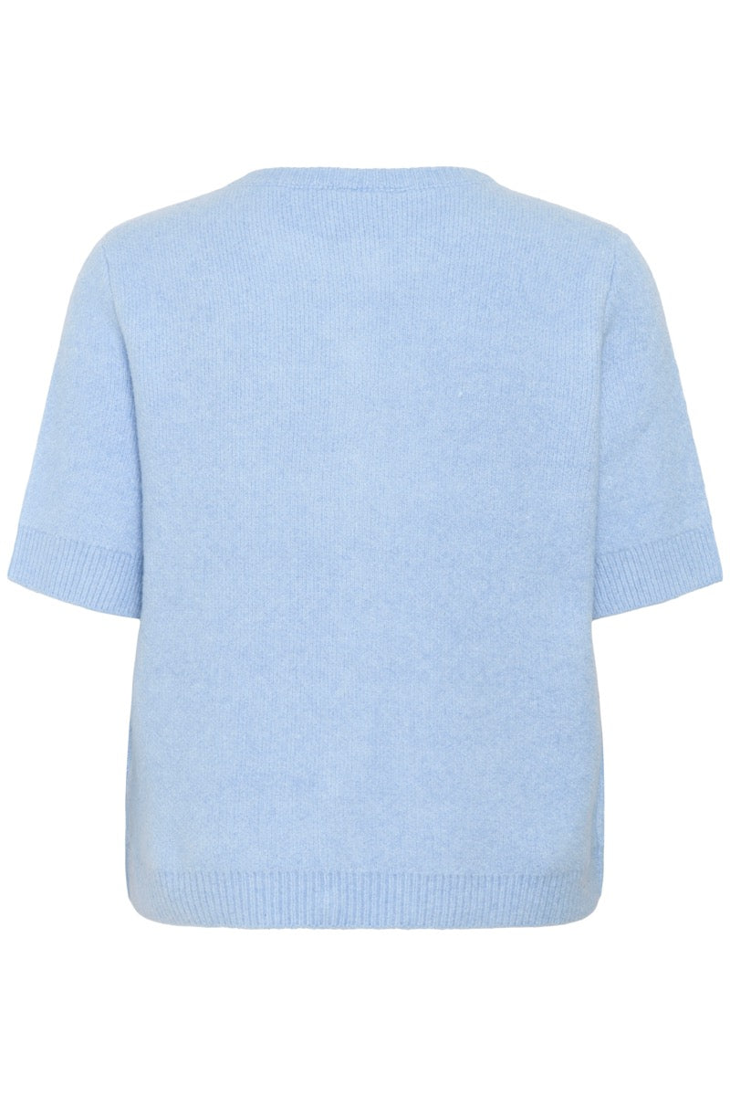 KAFFE Severina Strik Cardigan Soft Chambray Blå