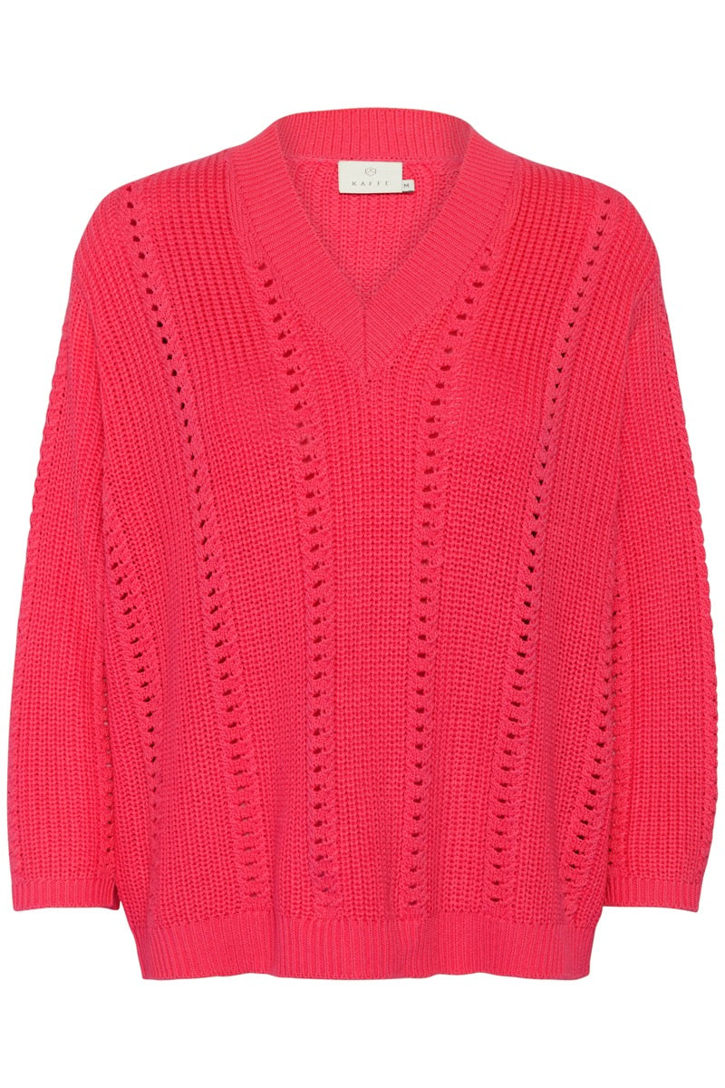 KAFFE Lorri Pullover Raspberry Rød