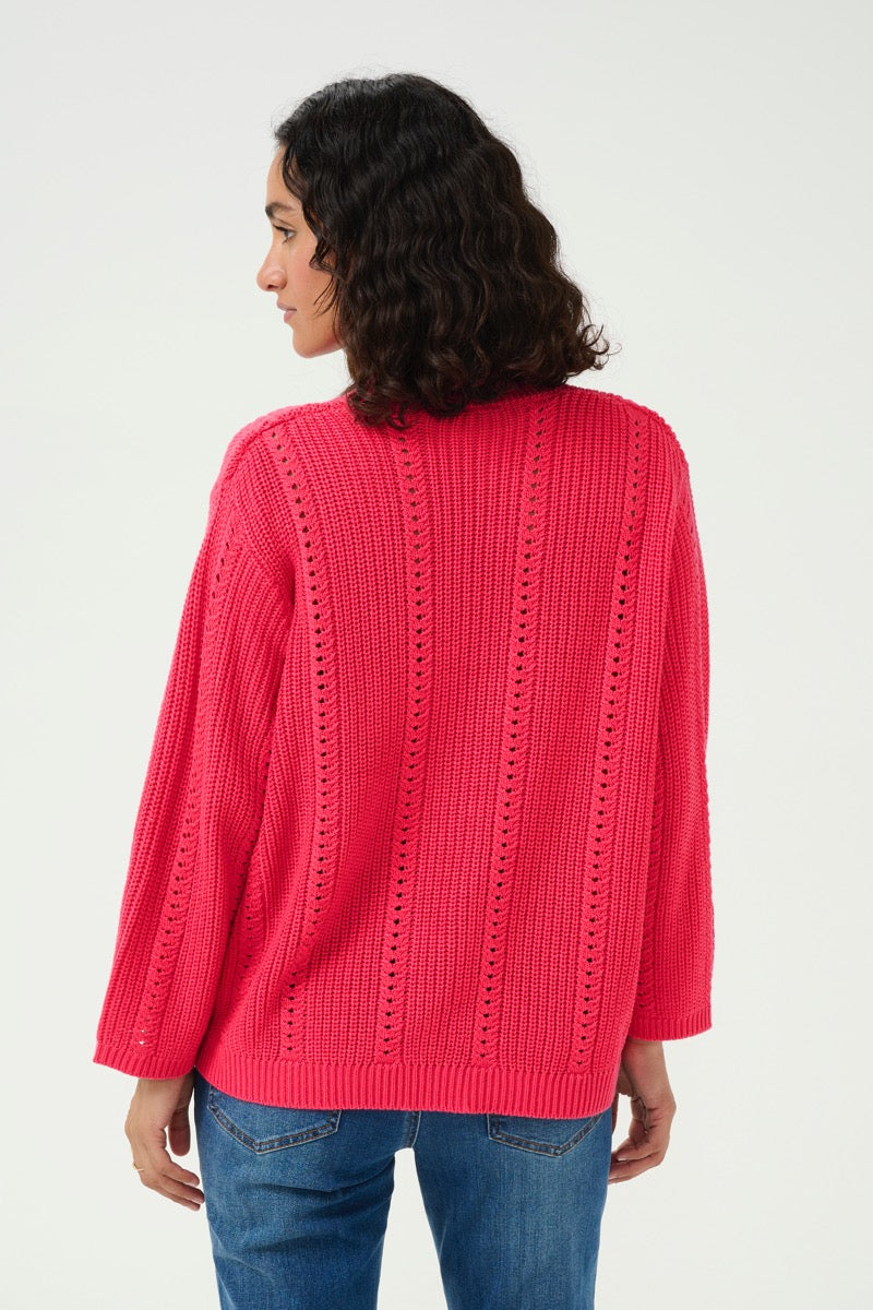 KAFFE Lorri Pullover Raspberry Rød