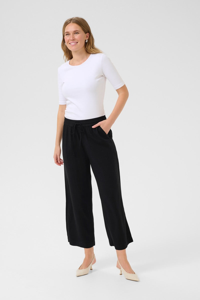 KAFFE Milia Bukser Wide Cropped Deep Sort