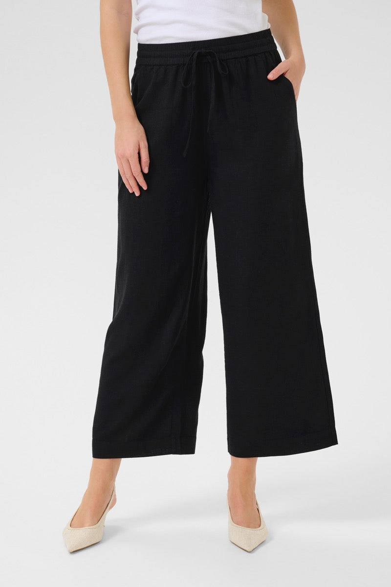 KAFFE Milia Bukser Wide Cropped Deep Sort
