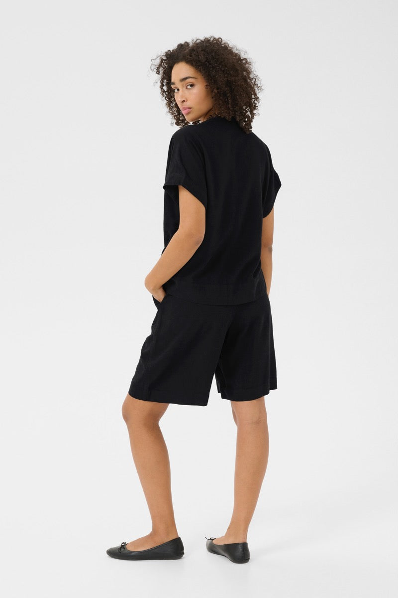 KAFFE Milia Wing SL Bluse Sort