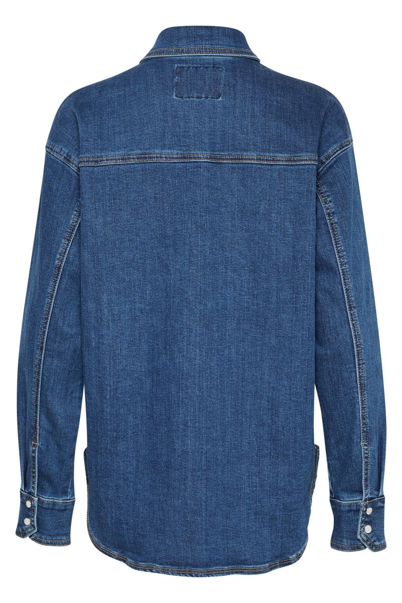 KAFFE Sinem Skjorte Denim Medium Blå