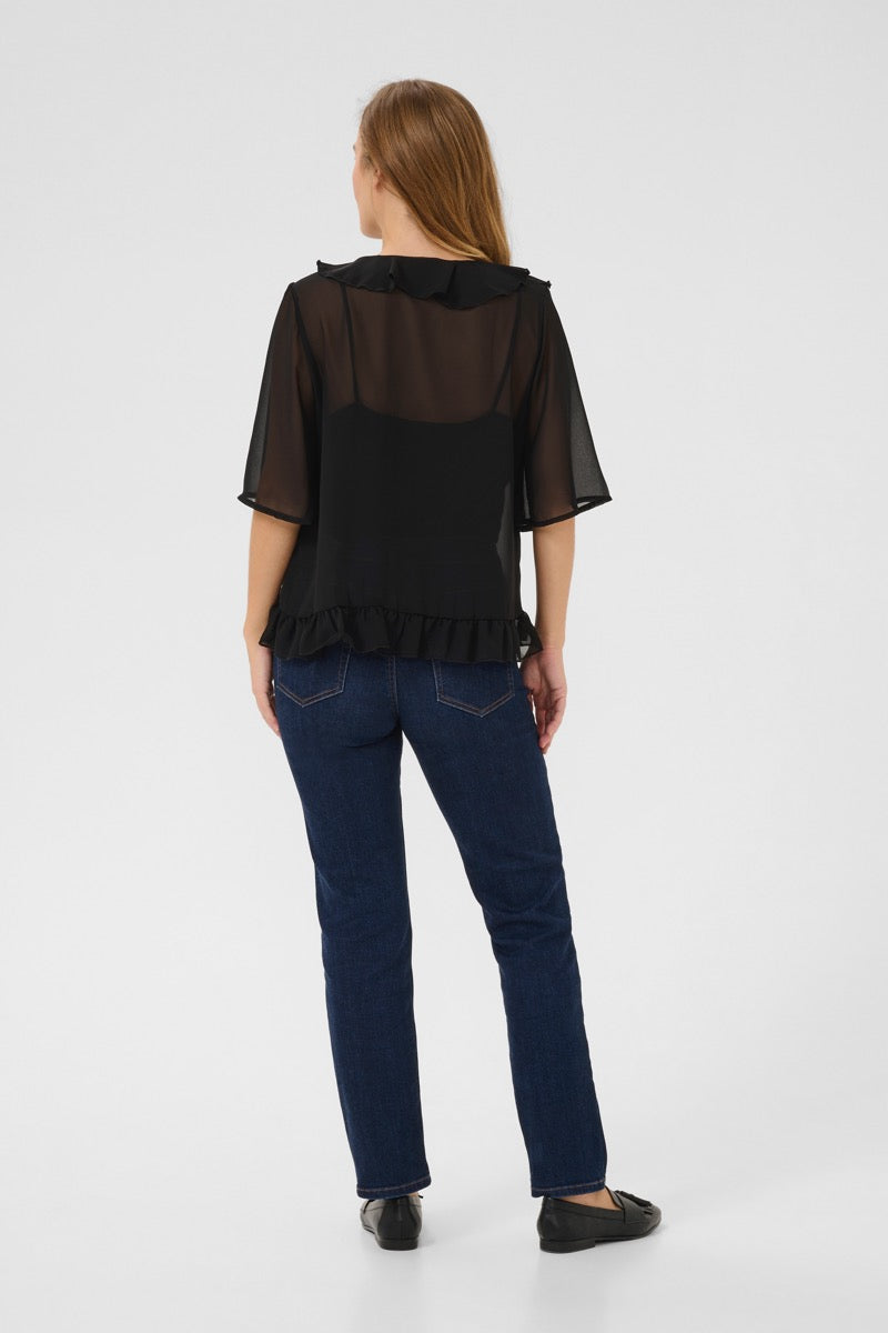 KAFFE Ninna Bluse Sort