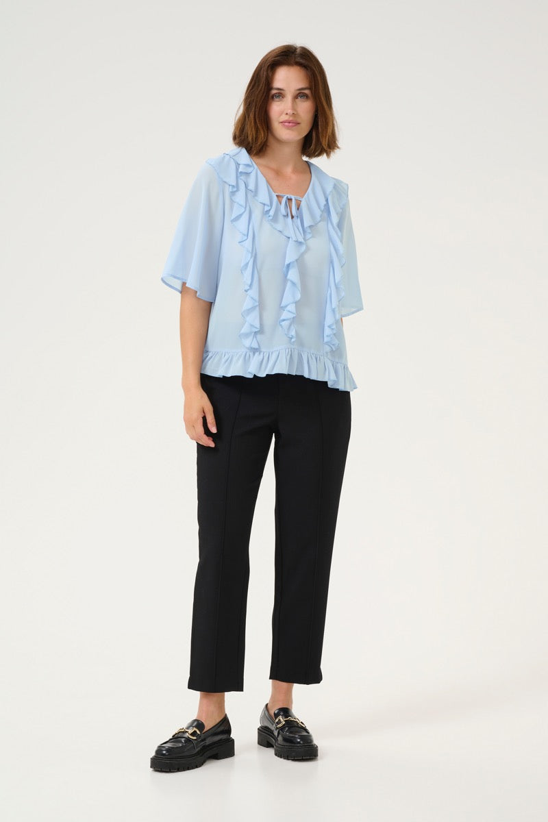 KAFFE Ninna Bluse Chambray Blå