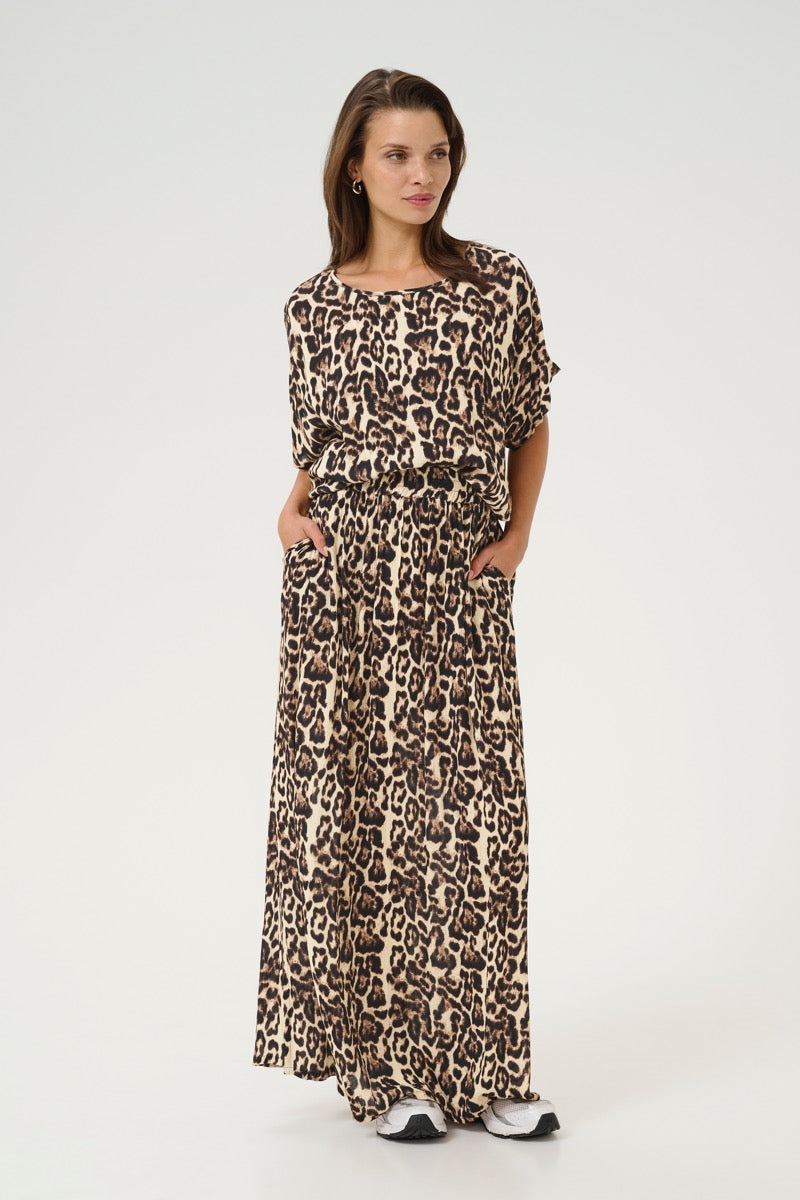 KAFFE Edita Amber Nederdel Leopard