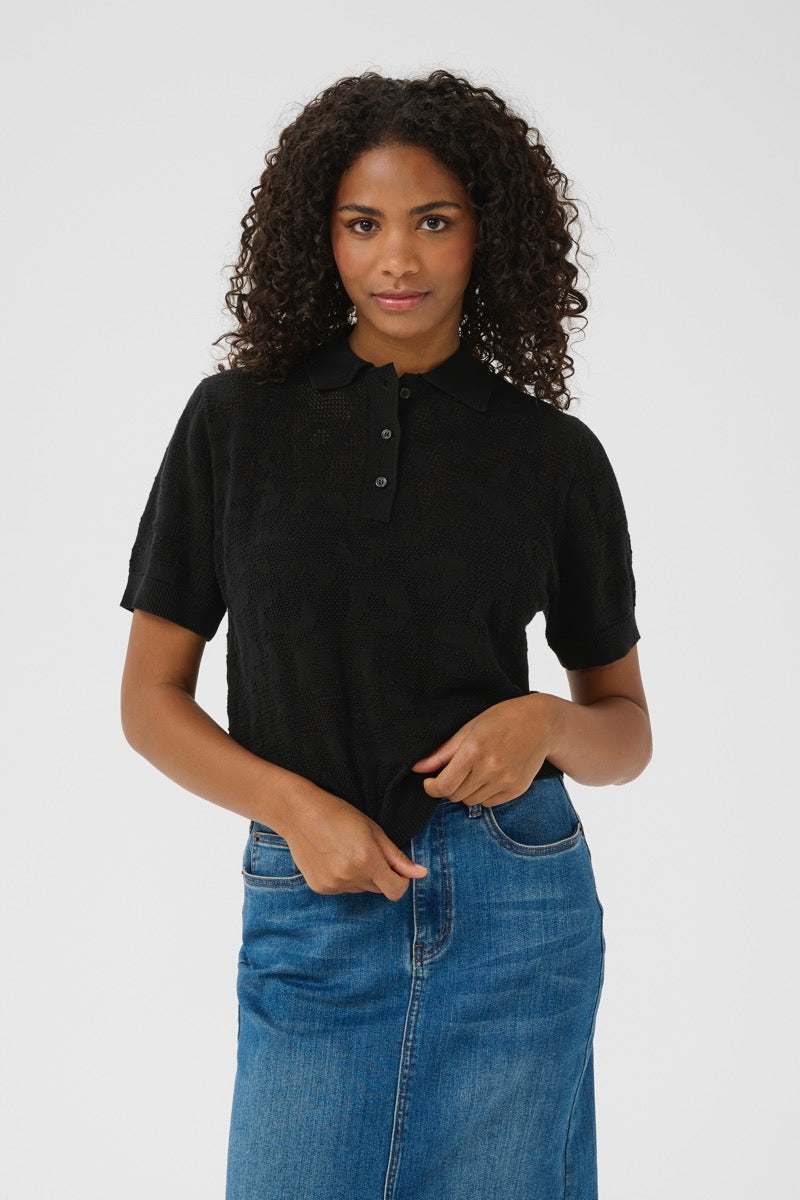 KAFFE Abela Strik Polo Deep Sort