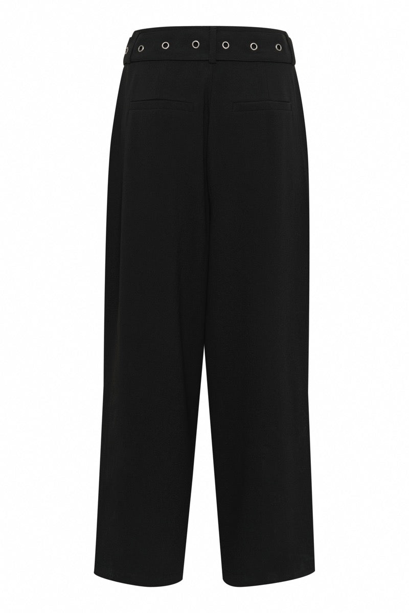 KAFFE Lisa Wide Bukser Belt Deep Sort