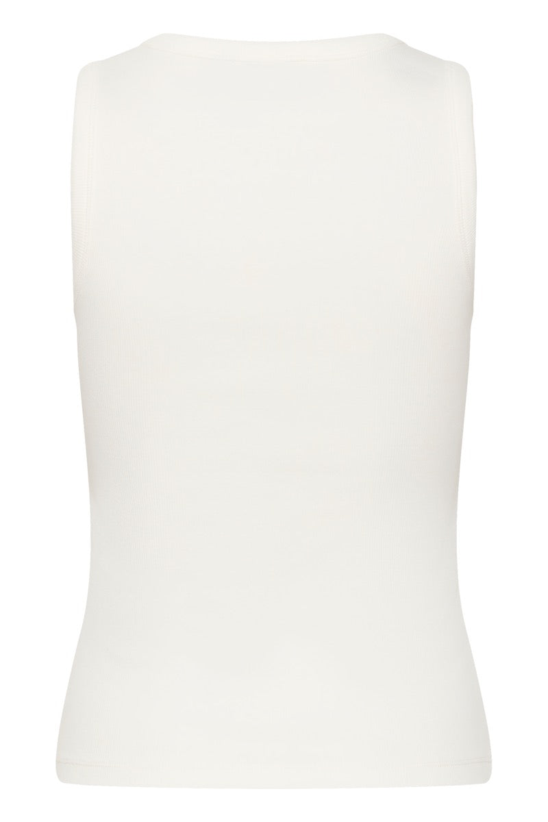 KAFFE Carna Top Rhinestone Kalk