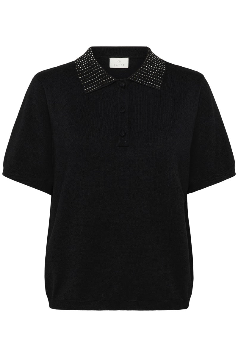 KAFFE Carly Polo Pullover Deep Sort