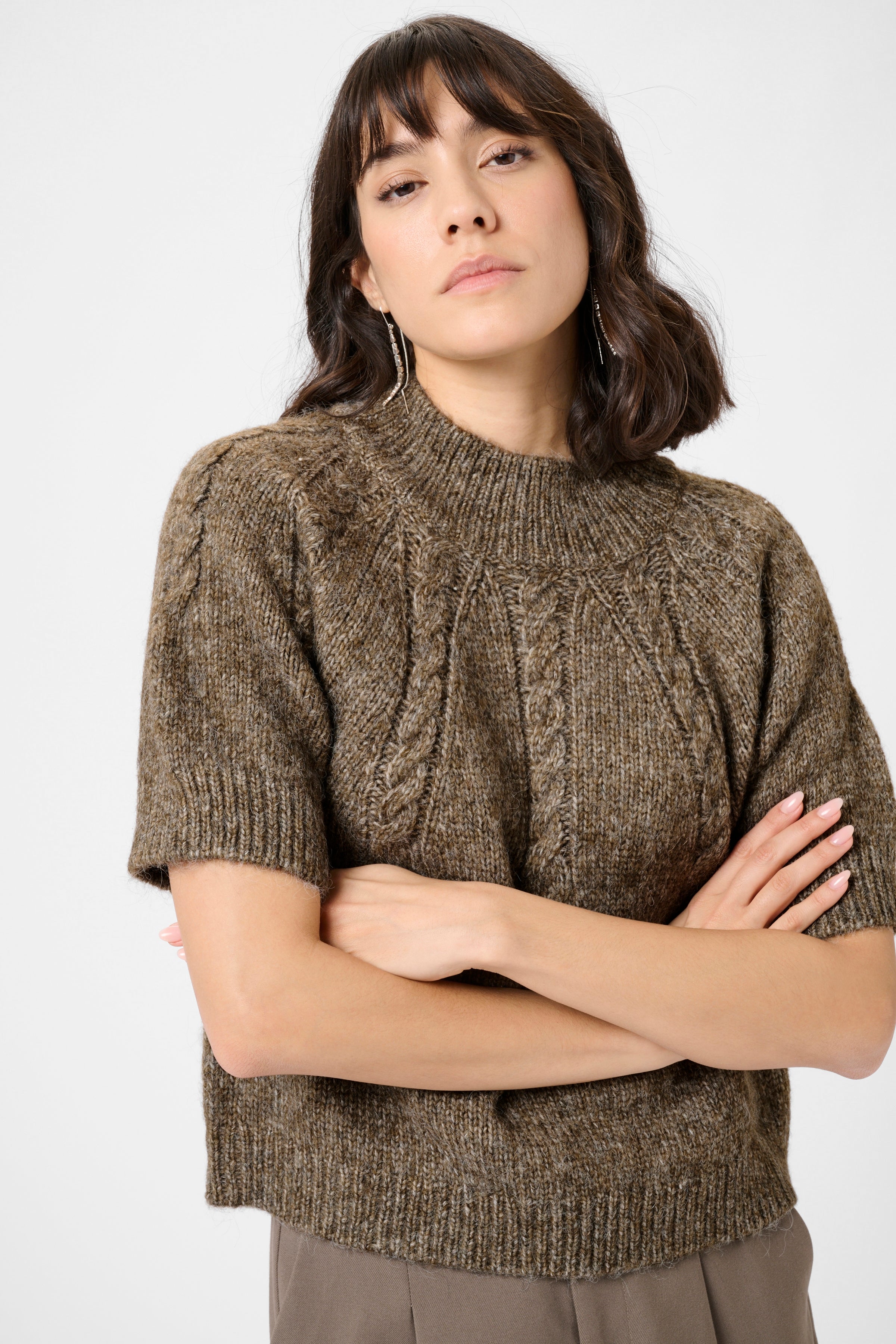 KAFFE Cuba Pullover Morel Melange Brun