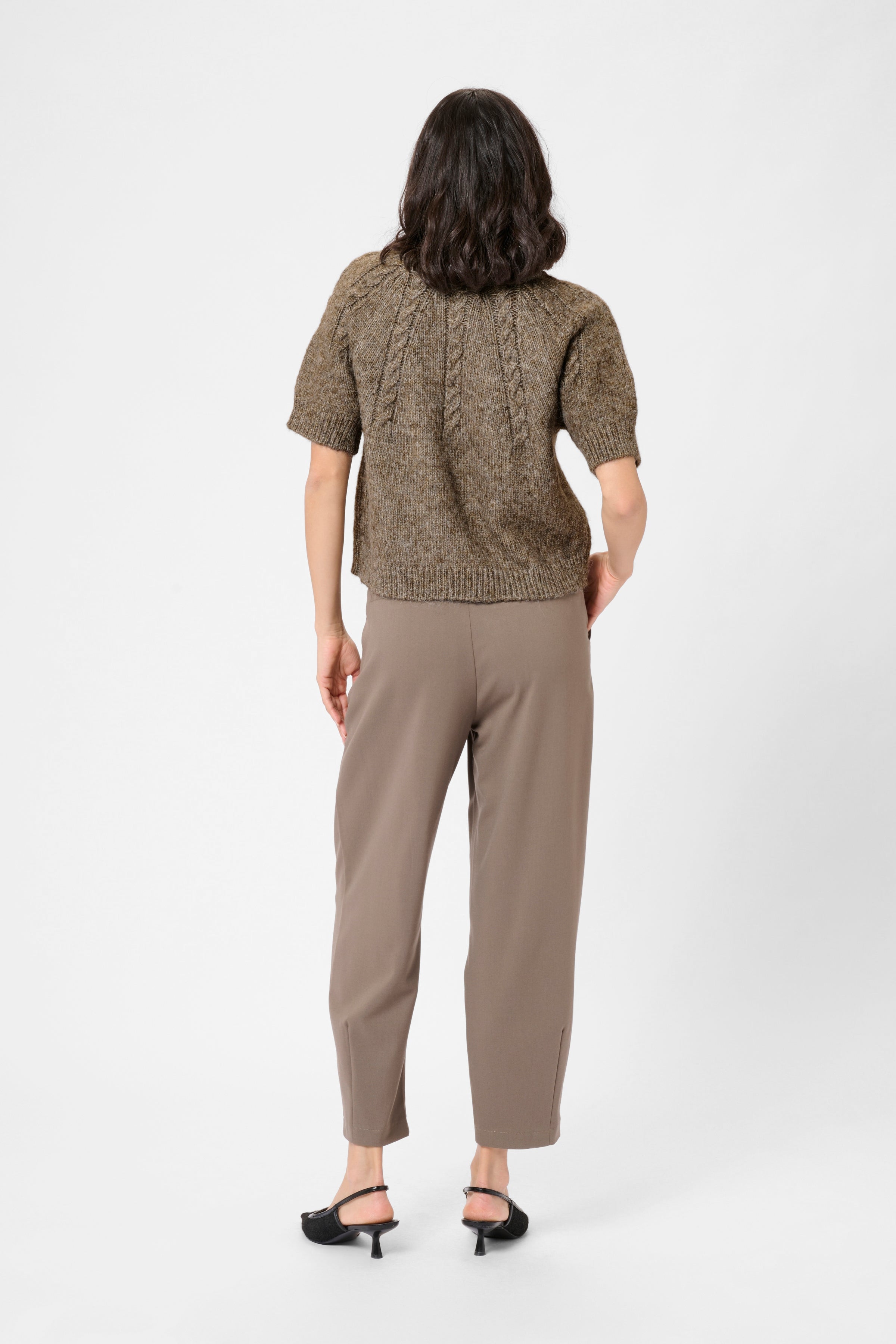 KAFFE Cuba Pullover Morel Melange Brun