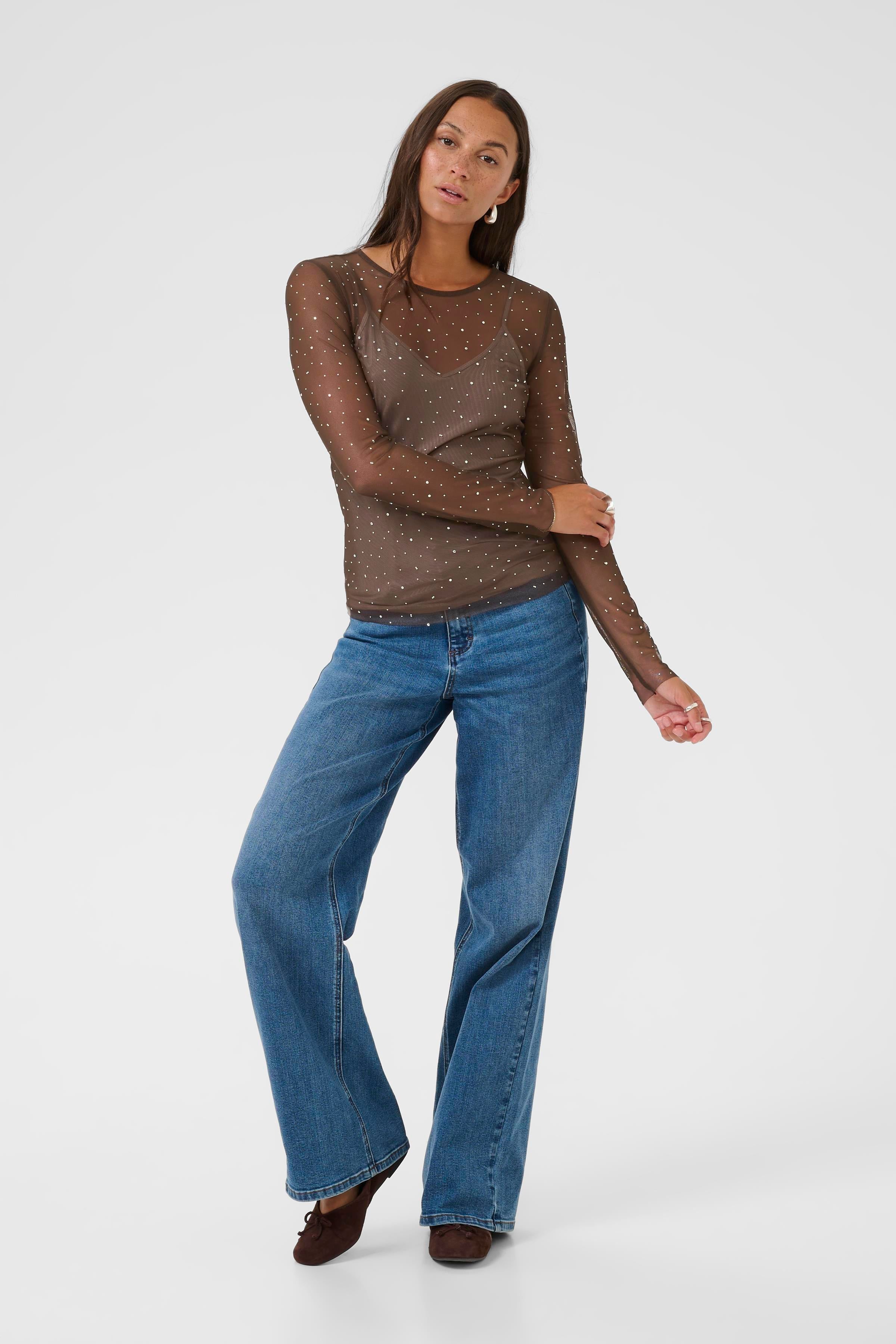 KAFFE Stinna T-shirt Coffee Brun