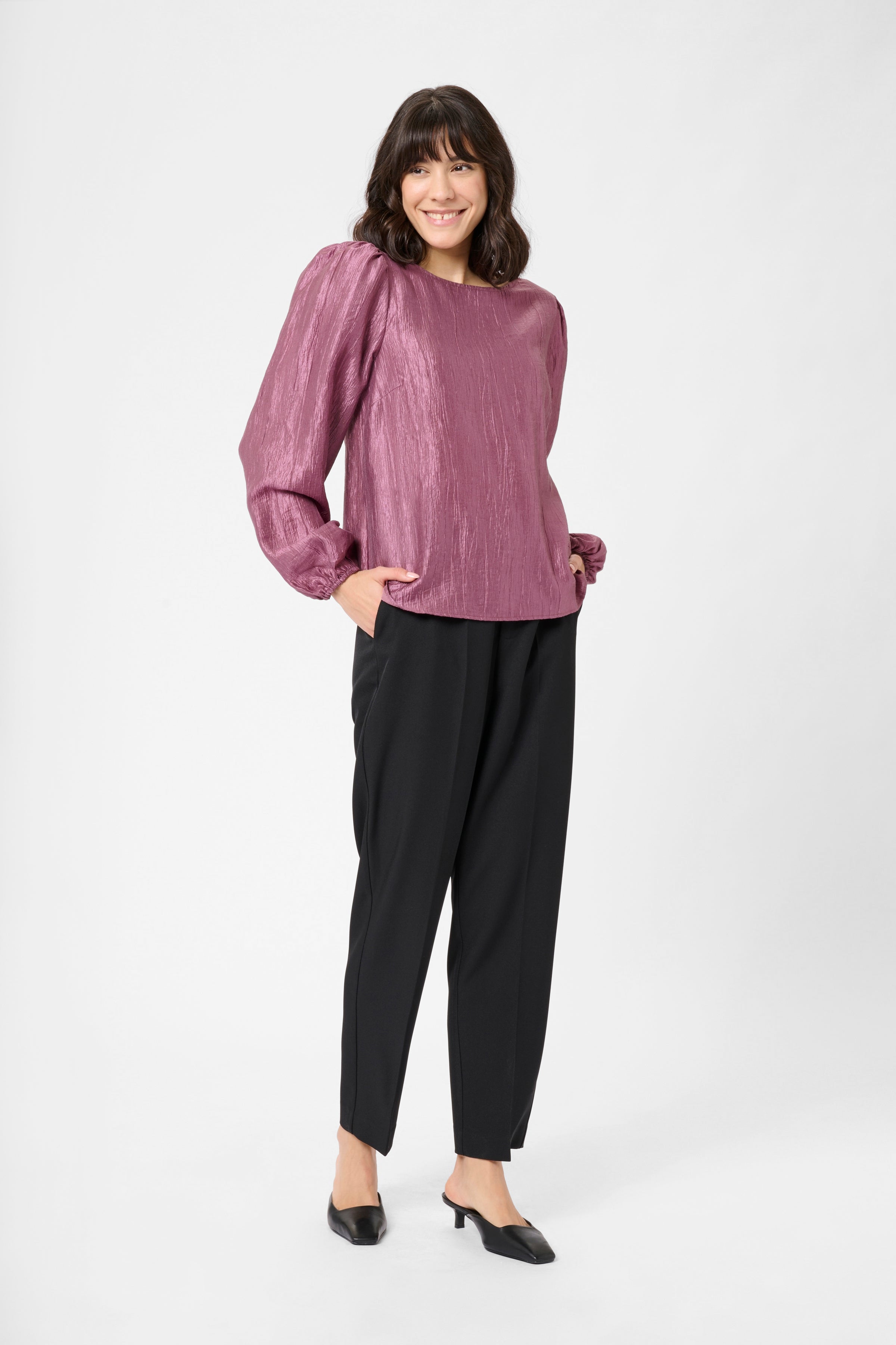KAFFE Rizz Bluse Tulipwood Lyserød