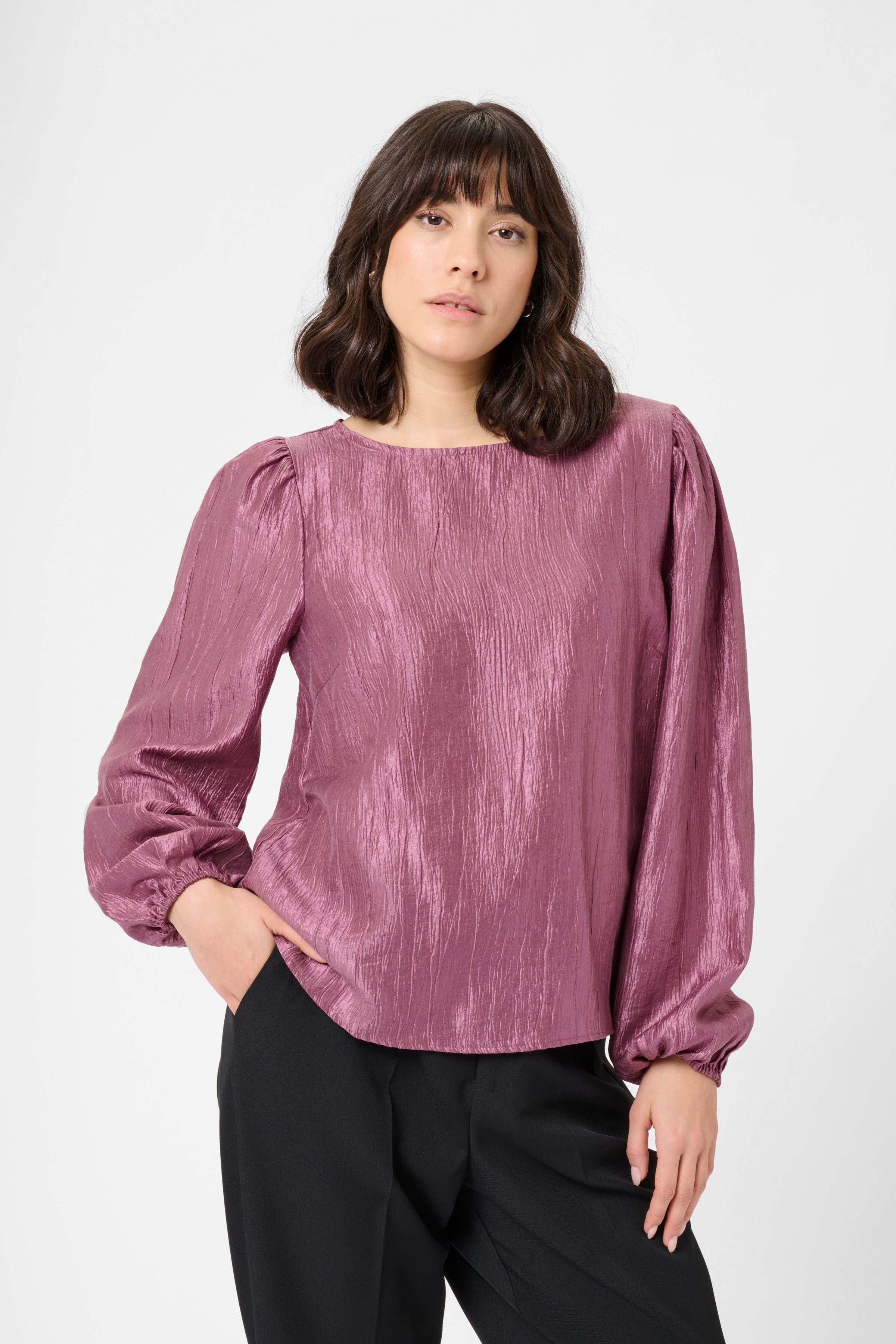 KAFFE Rizz Bluse Tulipwood Lyserød