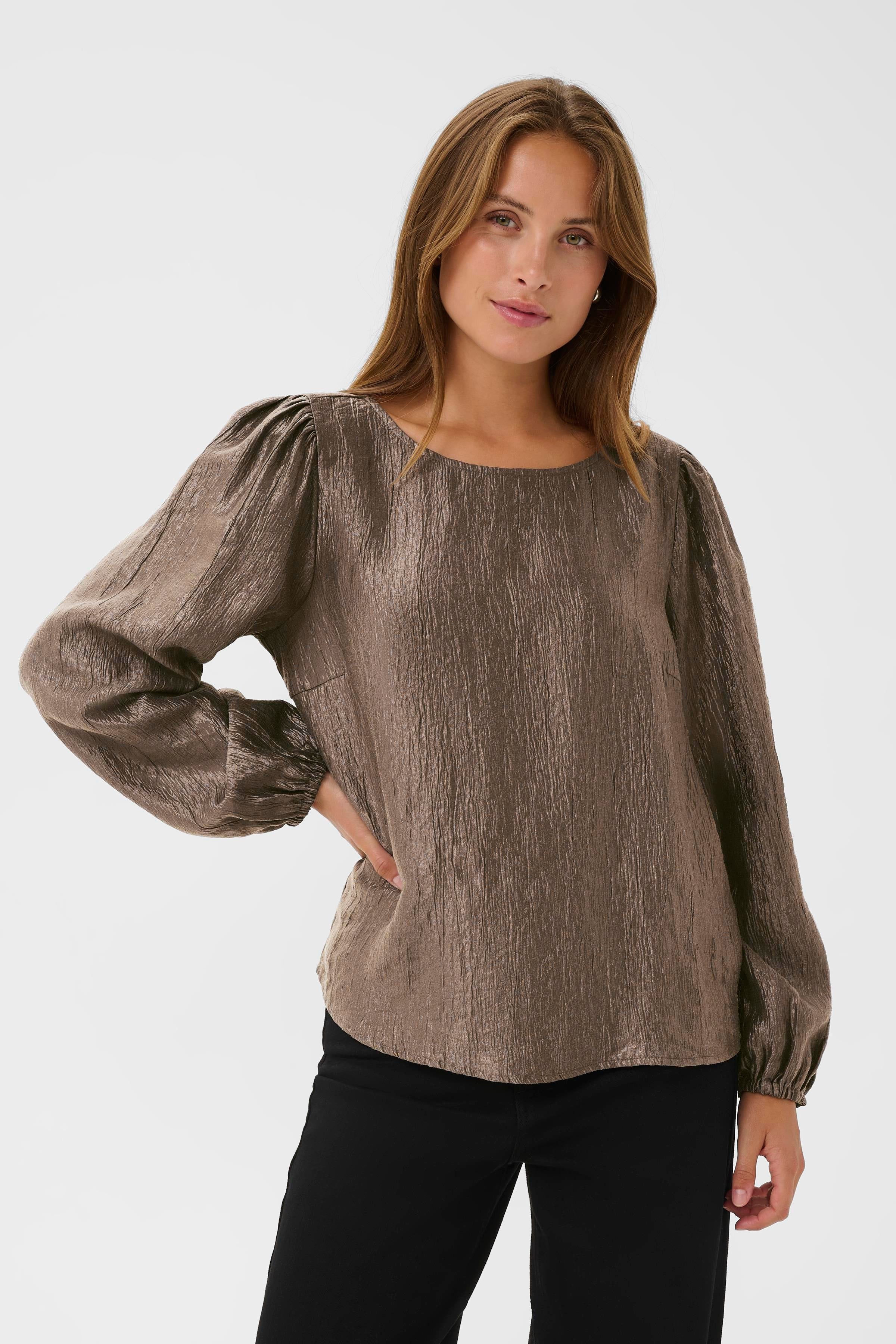 KAFFE Rizz Bluse Morel Brun