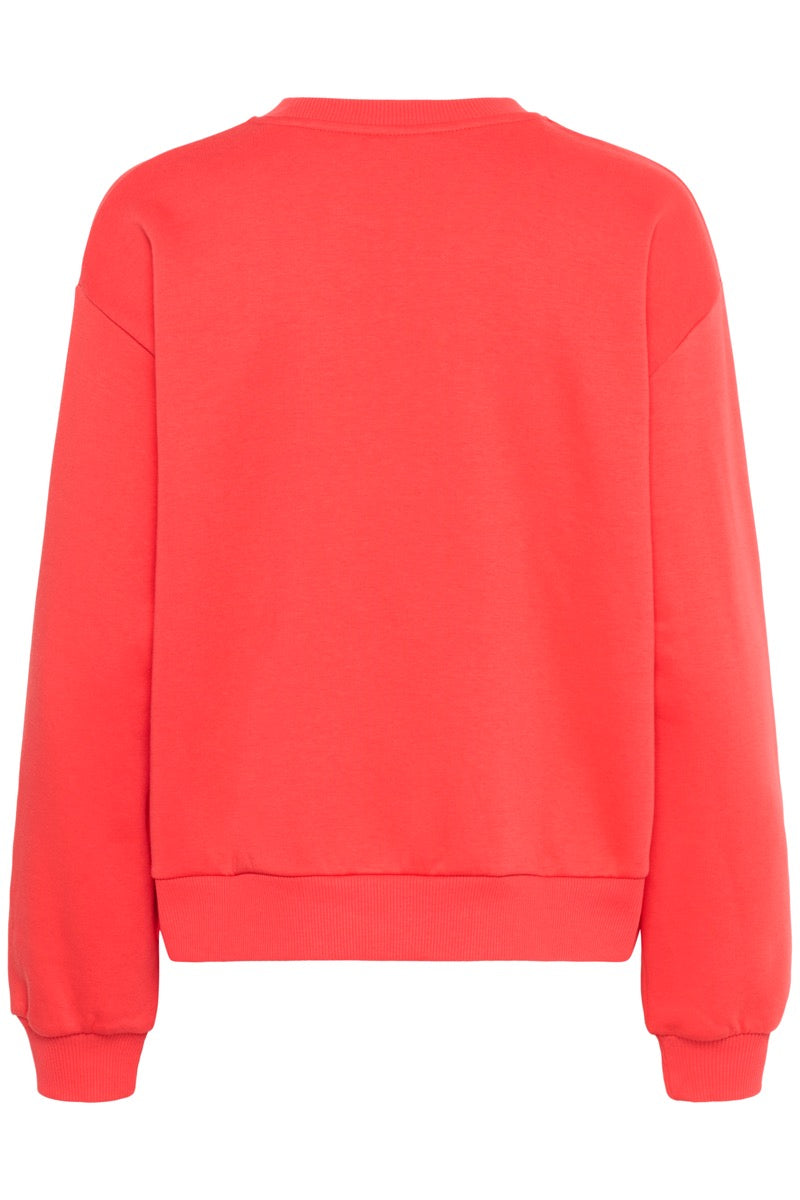 KAFFE Hazel Sweatshirt Hibiscus Rød