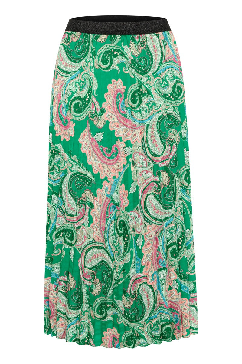 Cream Lolia Nederdel Paisley Grøn