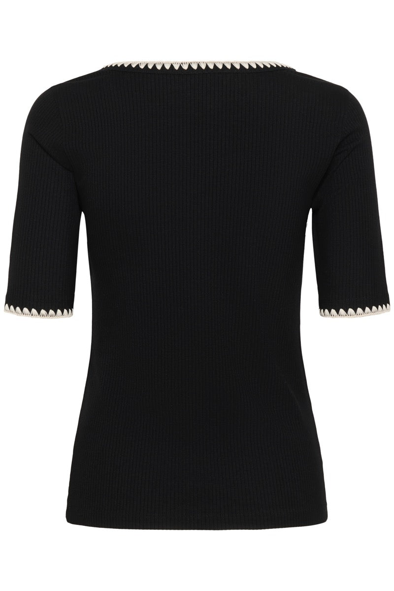 Cream Ribba T-shirt Stitched Pitch Sort