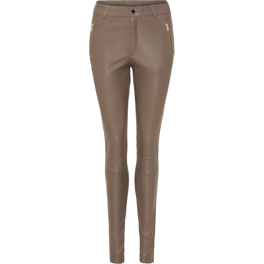NOTYZ Leggings w Saddle Zip Taupe w Light Gold acc