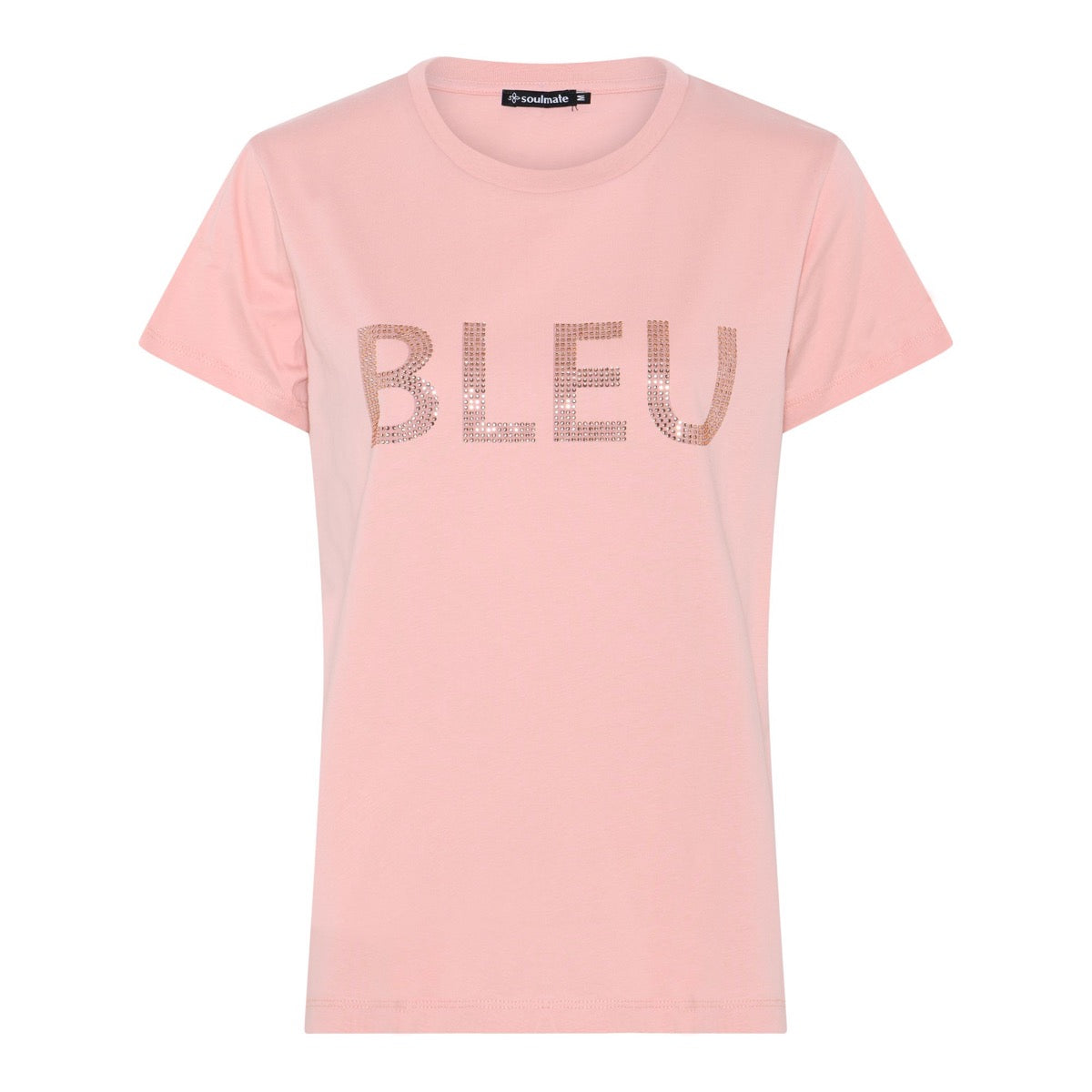 Soulmate Bleu Strik T-shirt Rosa