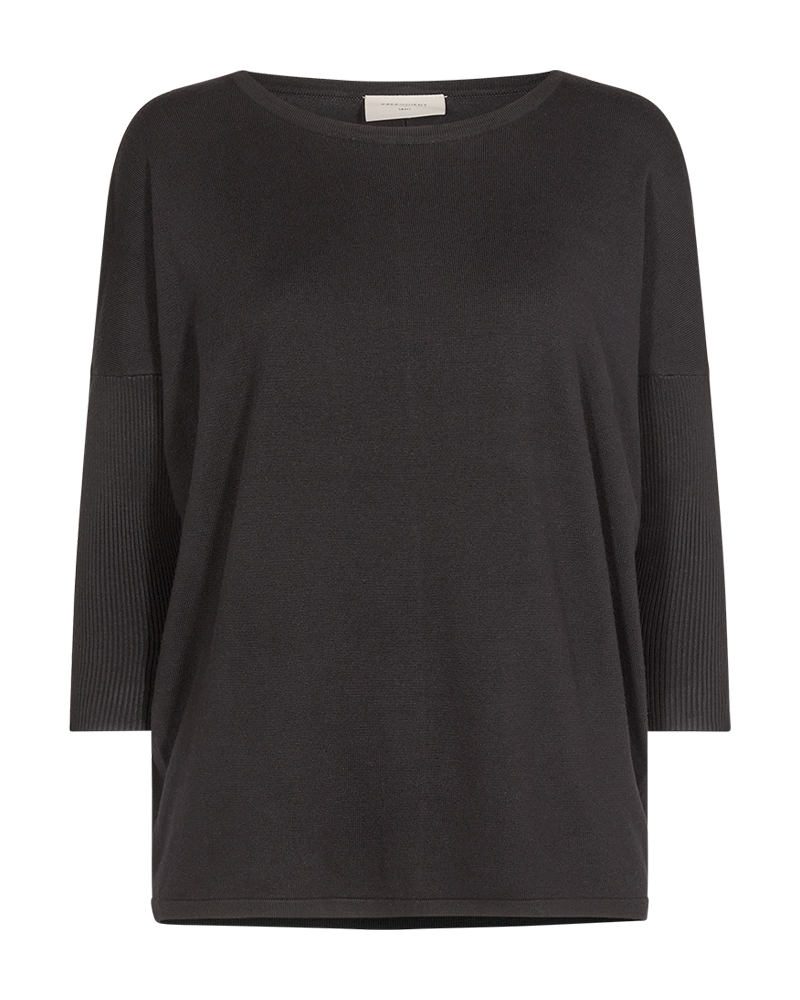 Freequent Jone Pullover 3/4 ærme Desert Taupe Melange