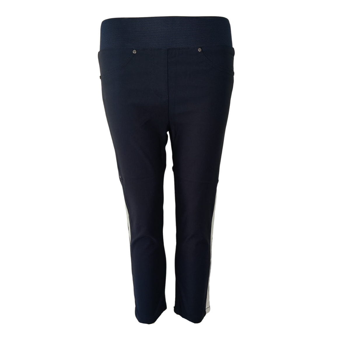 Freequent Shantal Bukser Capri Navy Blazer w Off White Line