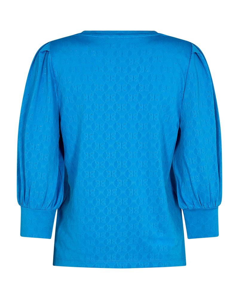 Freequent Blond Bluse Ballon French Blå