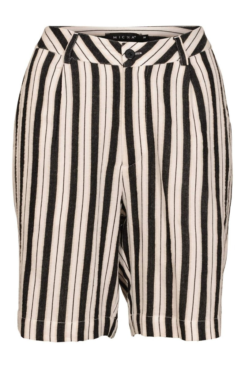 MICHA Shorts Black White Stripes