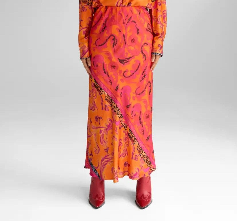 MISS GOODLIFE Maxi Nederdel Shine Bright Orange Pink