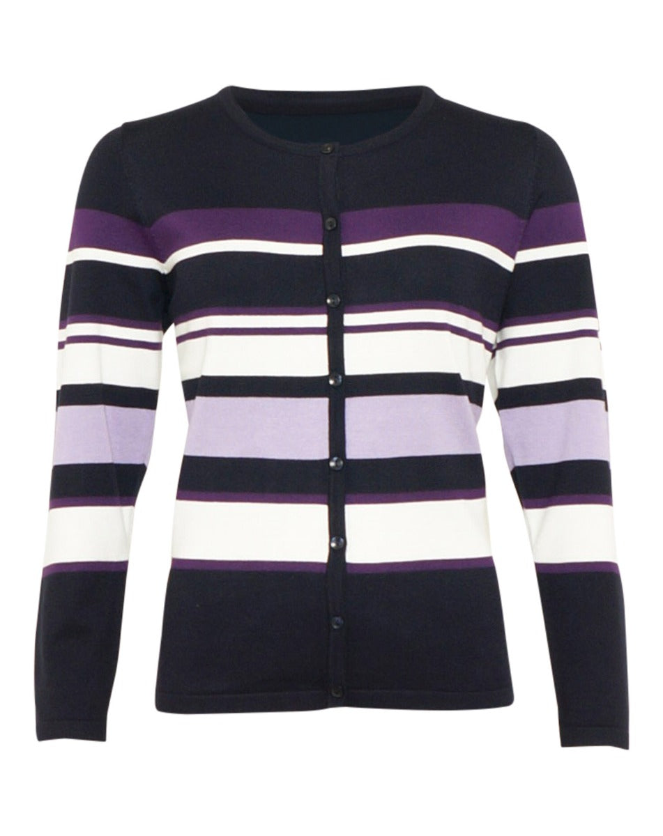 MICHA Cardigan Navy Blå Violet