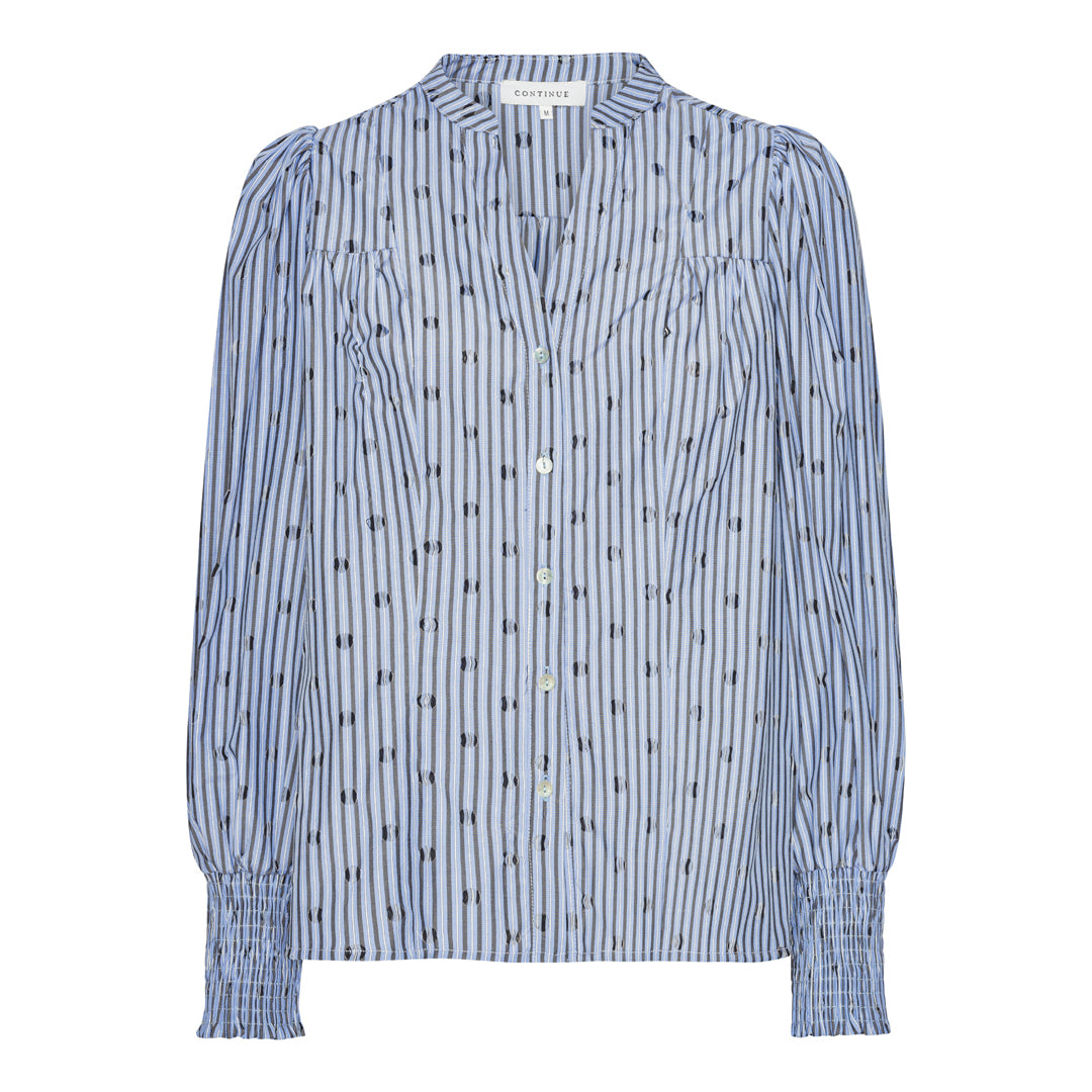 Continue CPH Dolly Bluse Big Dot Blå