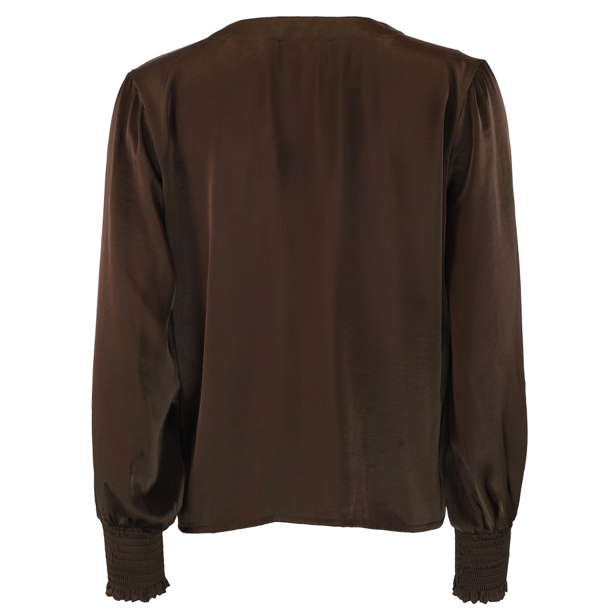 Continue CPH Karina Bluse Satin Wrap Brun