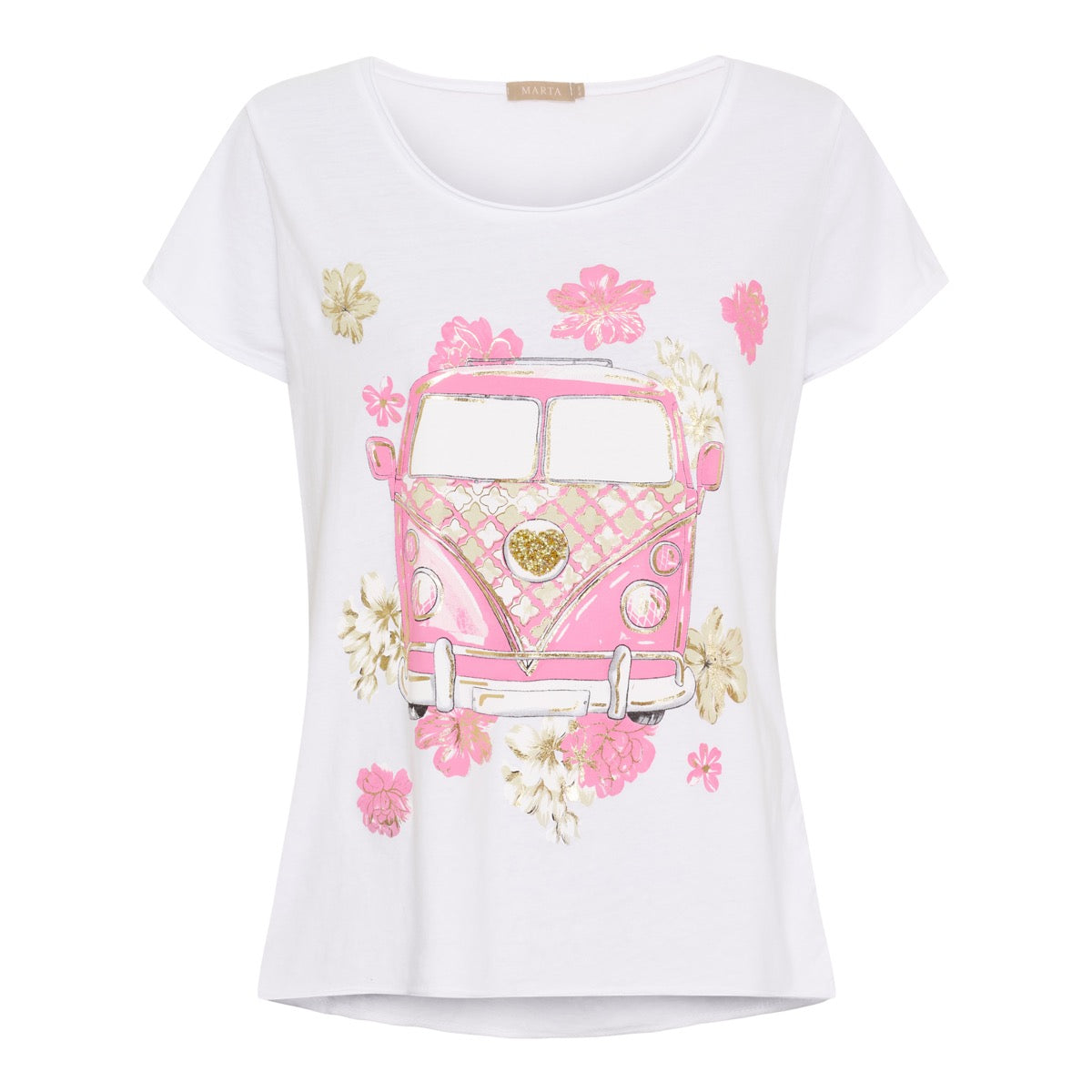 Marta Du Chateau Marie T-Shirt VW Hvid Rosa Baby