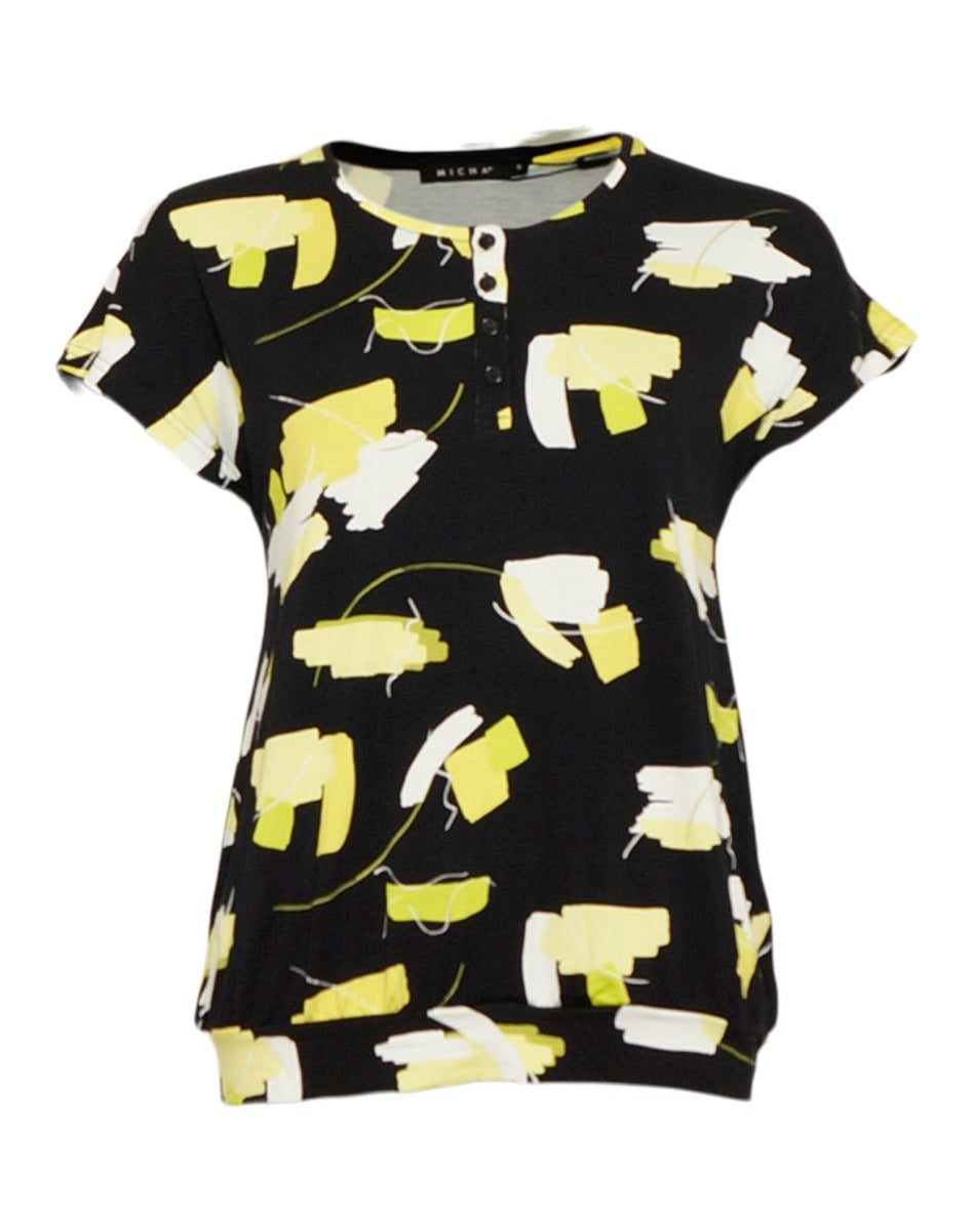 MICHA T Shirt Lime Print1