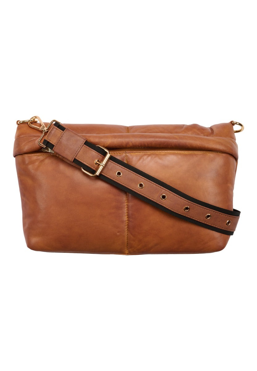 ORCHID Crossbody Cognac w Gold