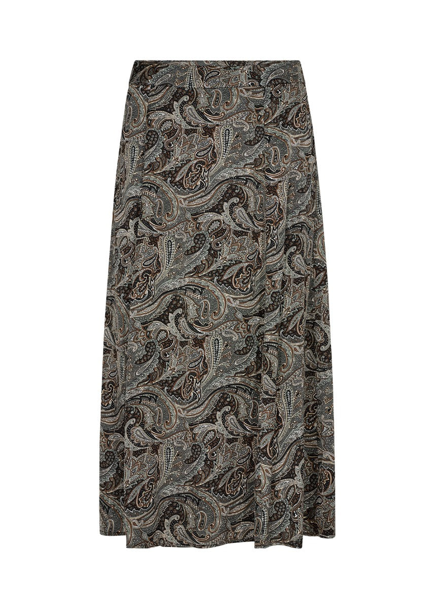 Soyaconcept Harmoni 4 Nederdel Paisley Brun