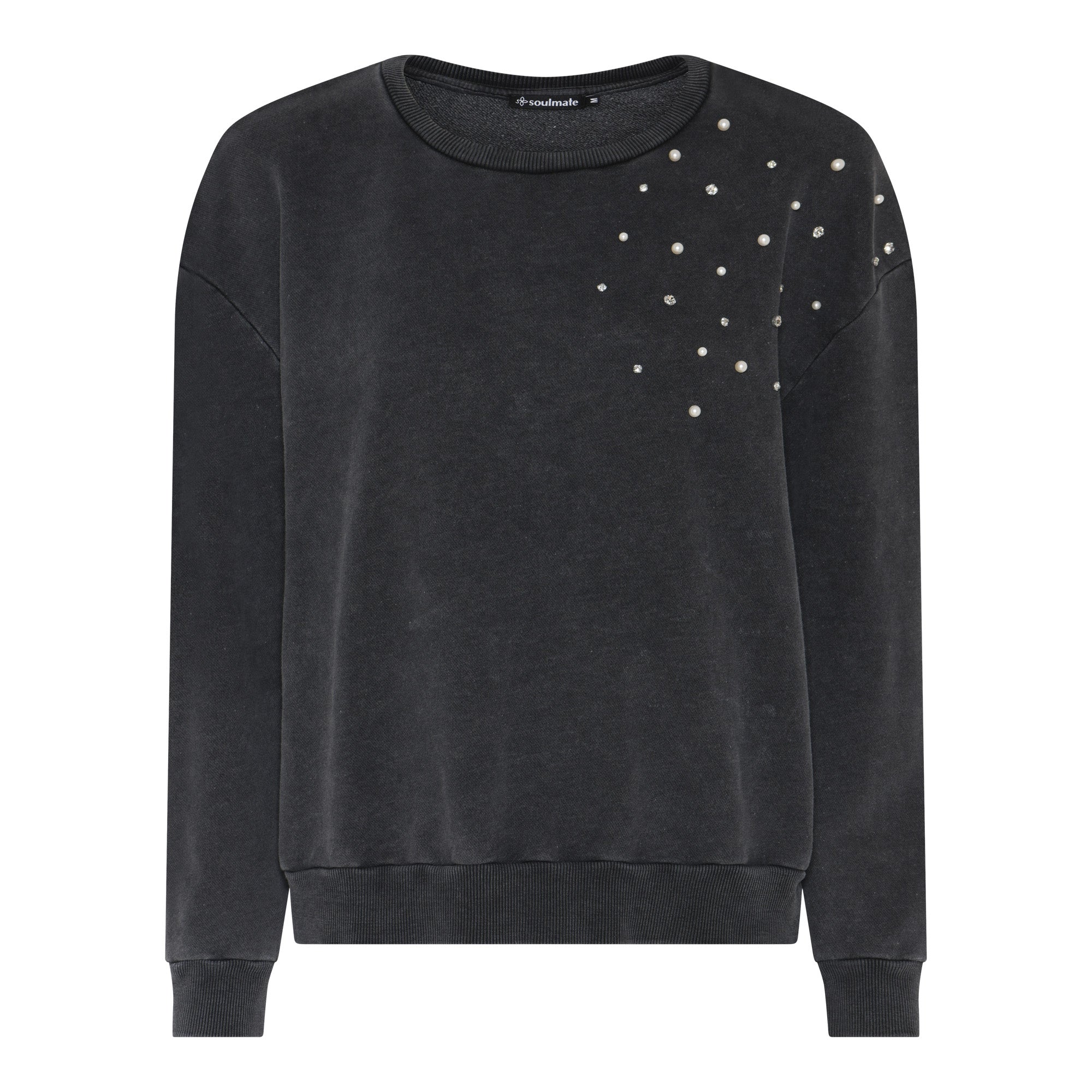 Soulmate Robello Sweater Charcoal Mørk Grå
