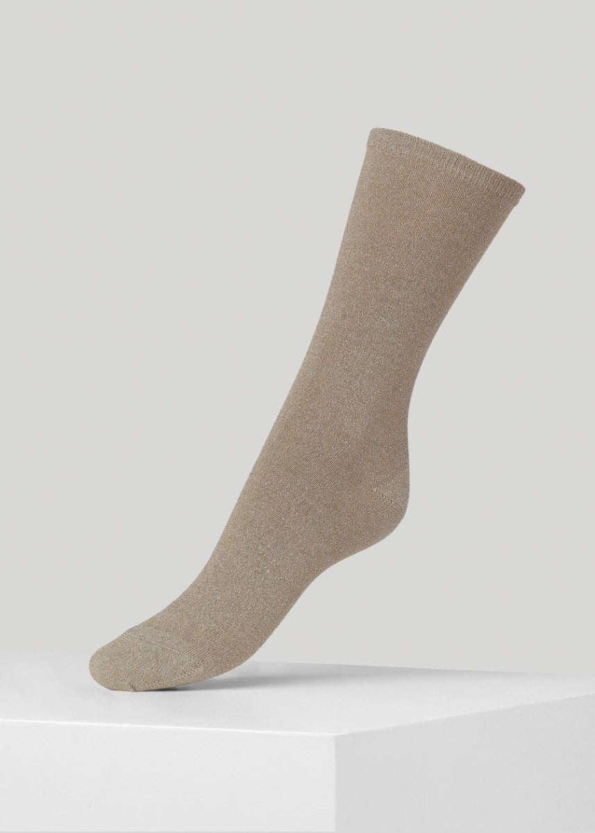 Dear Denier Mei Soft Plain Dots Beige Brown Gold 2pk