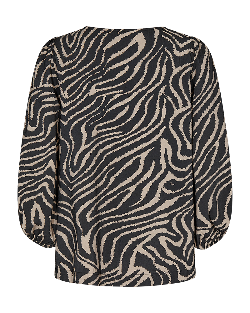 Freequent Tidi Bluse Silver Mink Sort