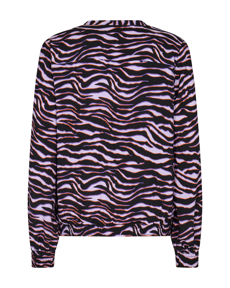 Freequent Linn Bluse m Smock Lilla Mix